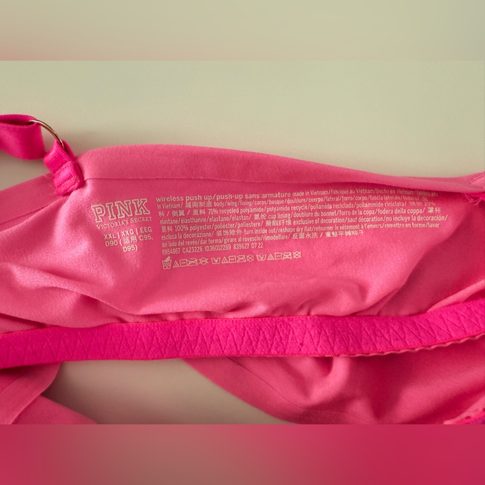 Victoria’s sect PINK lounge wireless push up bra XXL - Picture 5 of 6